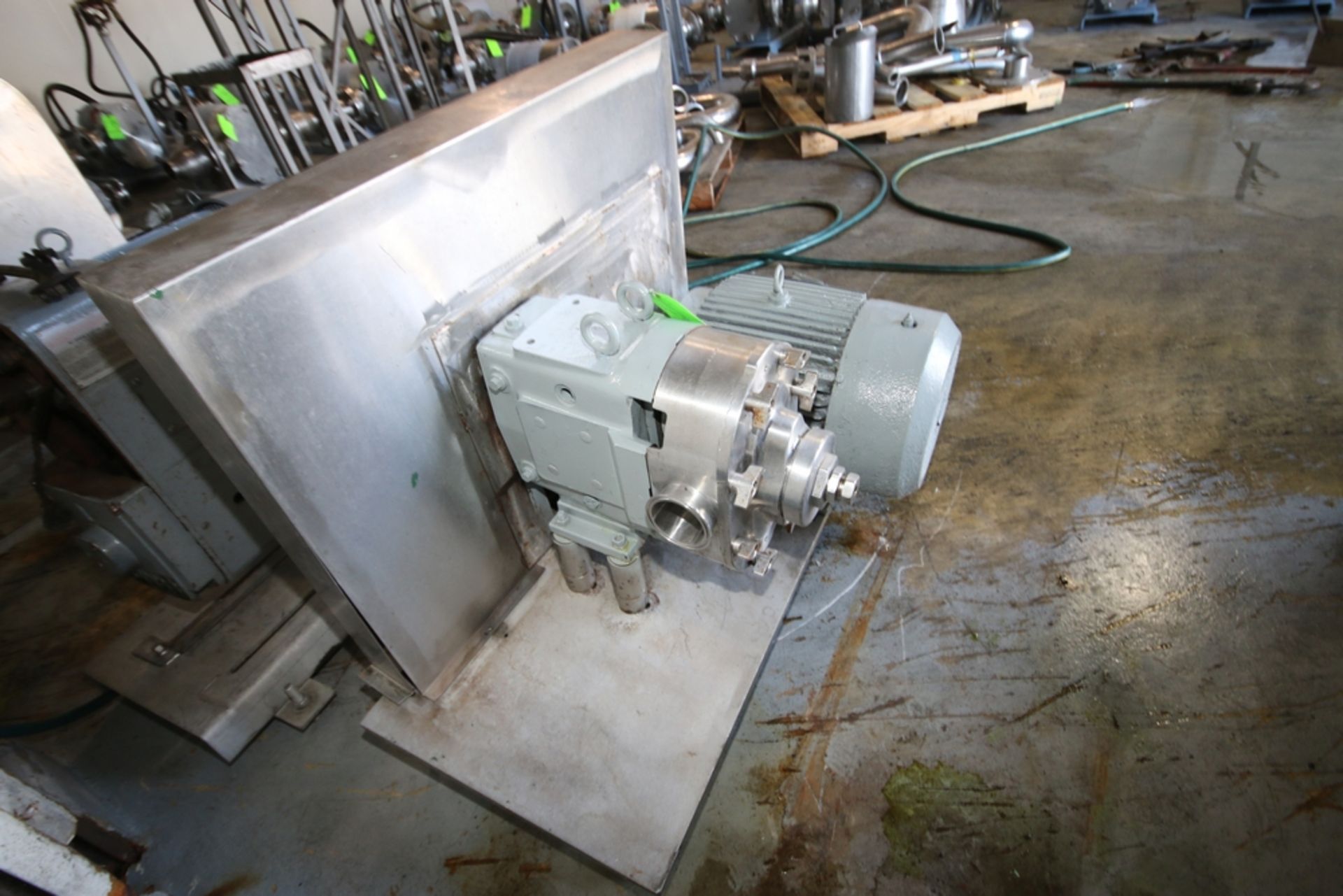 WCB 10 hp Positive Displacement Pump, M/N 130, S/N 190644-96, with 3" Clamp Type Inlet/Outlet, - Image 6 of 8