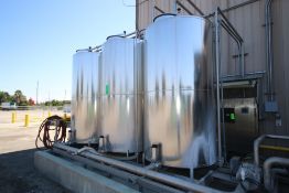 3-Tank S/S CIP System, Includes (3) Aprox. 500 Gal. Tanks, with 30 hp Centrifugal Pump, 208-230/