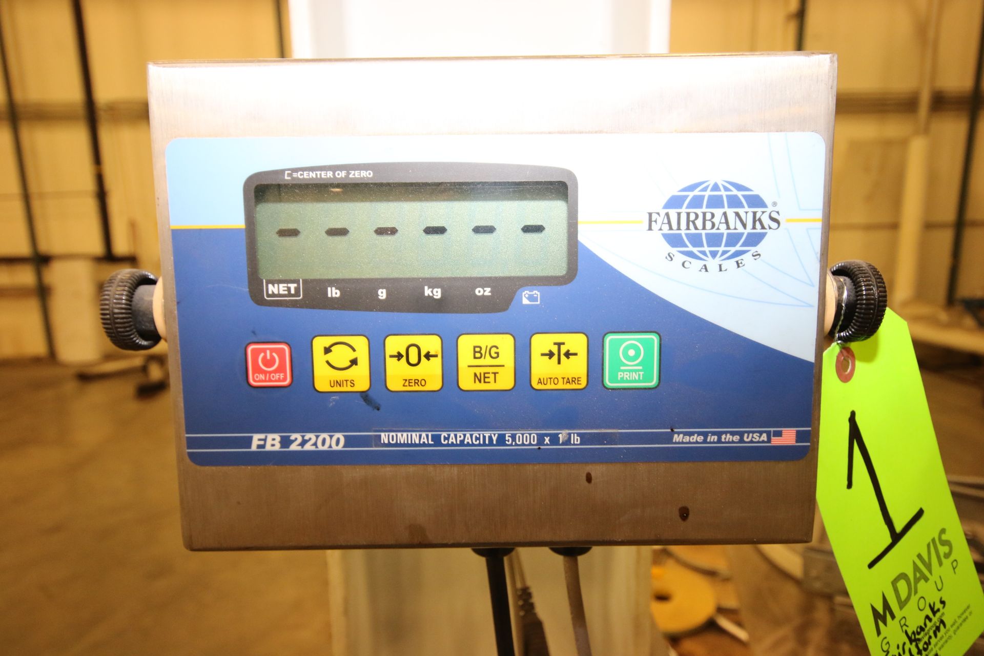 Fairbanks Digital Floor Scale, M/N FB2200, Nominal Capacity 5,000 x 1 lb., with 48" x 48" Floor - Image 2 of 3