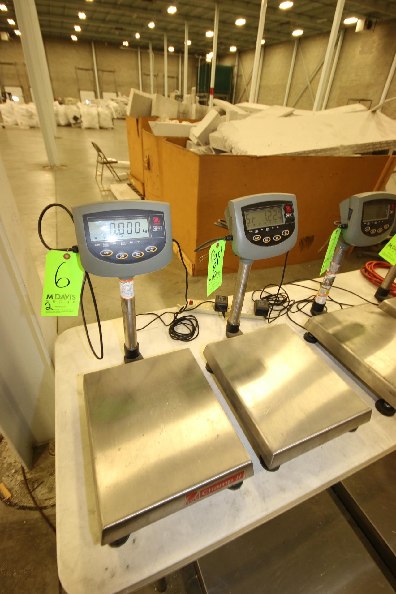 Ohaus S/S Digitial Platform Scales, M/N CD-11, S/N 0034805-6FF & 0047530-6HF, with Digitial Read