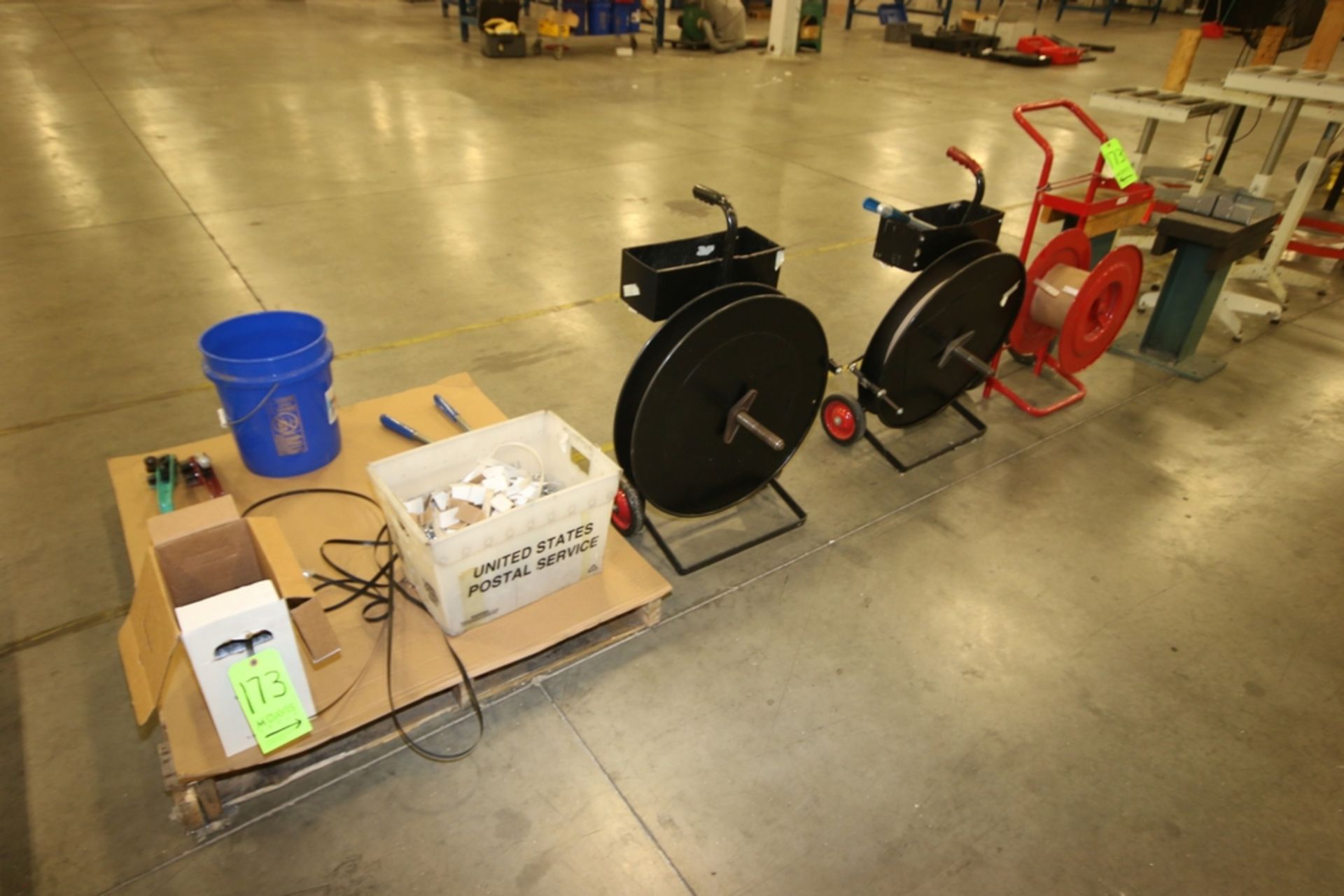 (3) Banding Carts, with Pallet of Banding Supplies, Including Uline Banding & Banding Tooling - Image 2 of 4