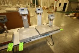Fairbanks Digital Platform Scales, M/N IND-HR5000-1A, 2-with 18" L x 18" W S/S Platforms, and 1-with