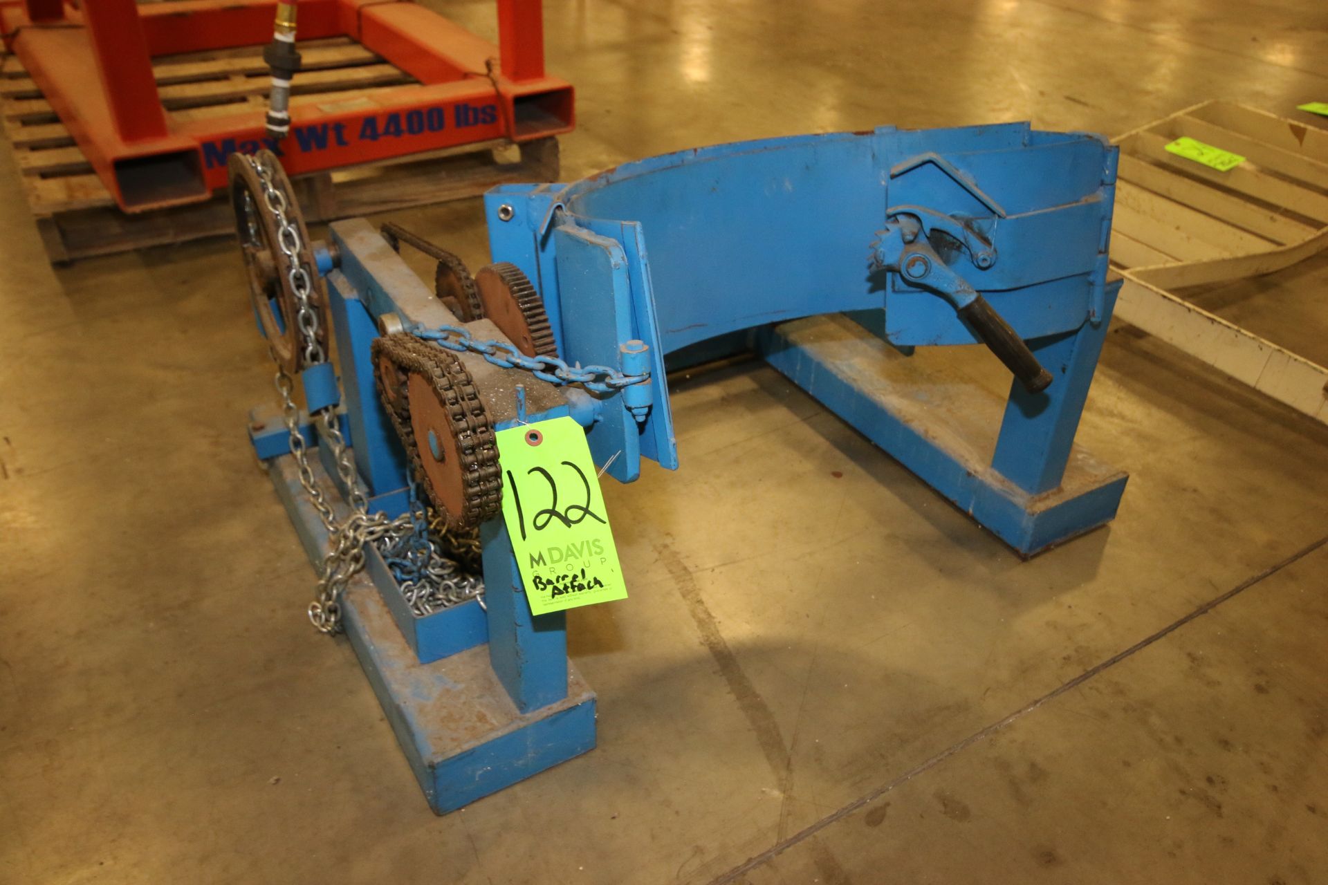Morse Barrel Forklift Attachment, with Tilt Capability