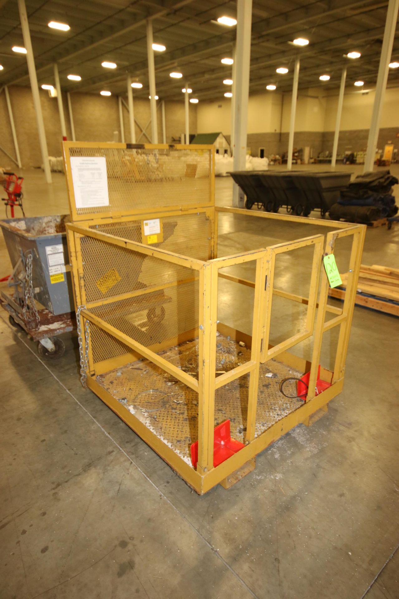 Koke Inc. Forklift Man Basket, M/N Manbask48F, Capacity: 800 lbs., Overall Dims.: Aprox. 48" L x 48"