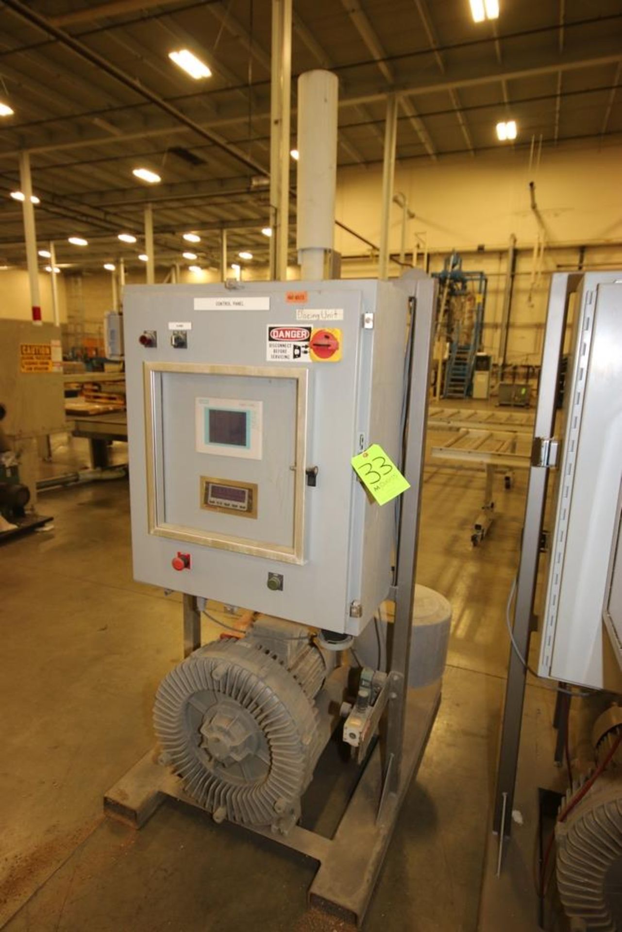 All-Star 20 hp Blower Skid, with Siemens PLC and Touchscreen Display, Mounted on Skid with