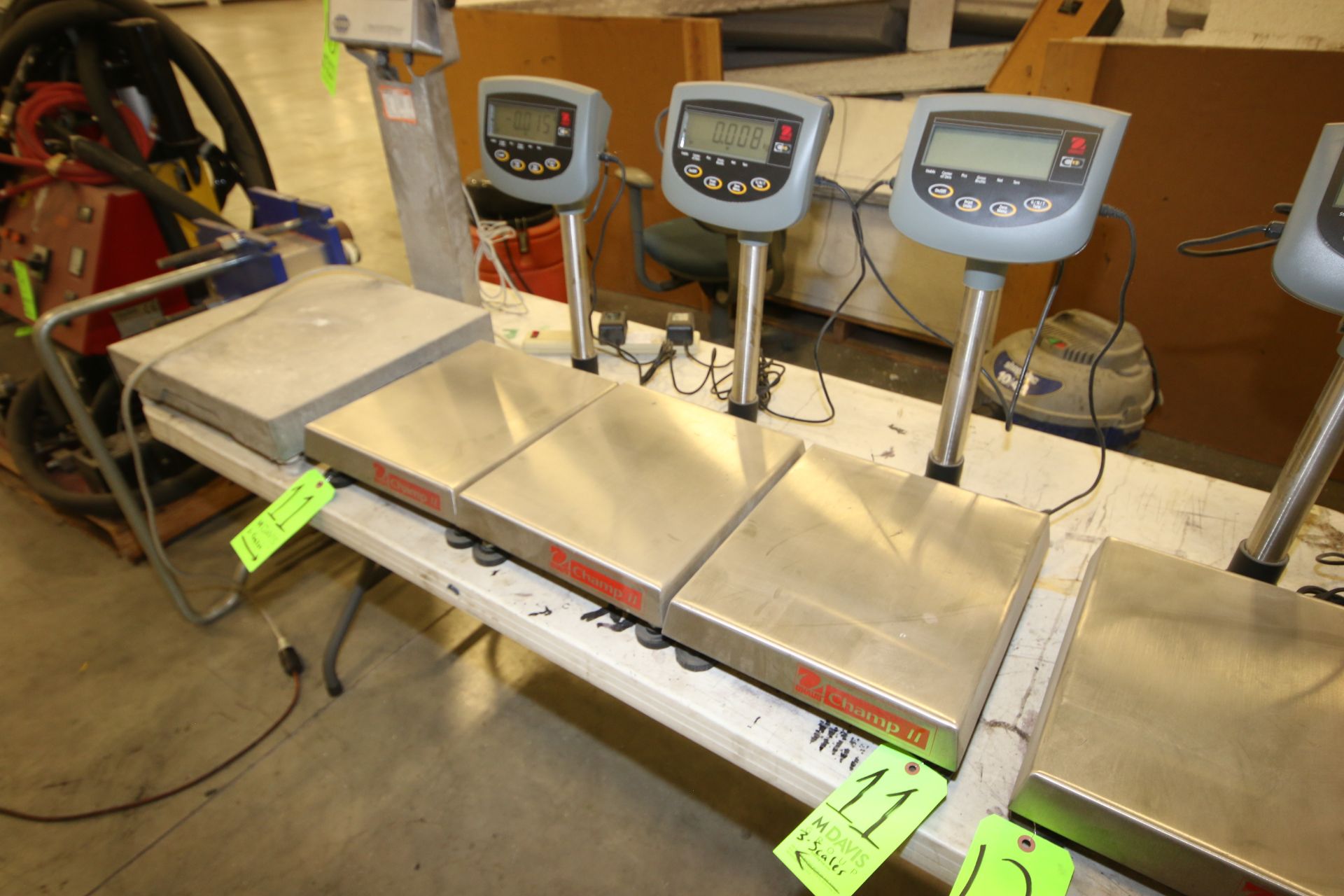 Ohaus S/S Digitial Platform Scales, M/N CD-11, with Digitial Read Outs, Platform Dims.: Aprox. 14" L - Image 2 of 3