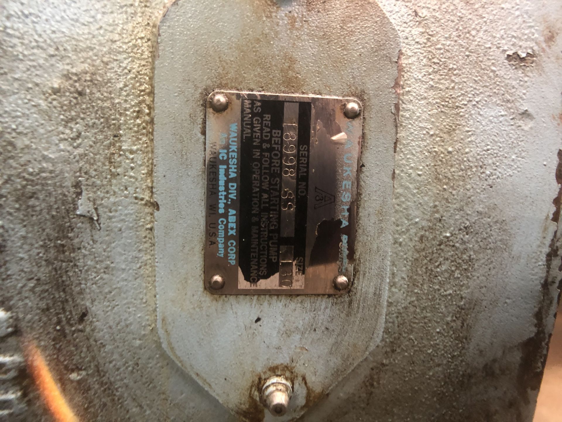 Waukesha Cherry Burrell Postitive Displacement Pump Head, Model 130, S/N 1898 SS - Image 2 of 3