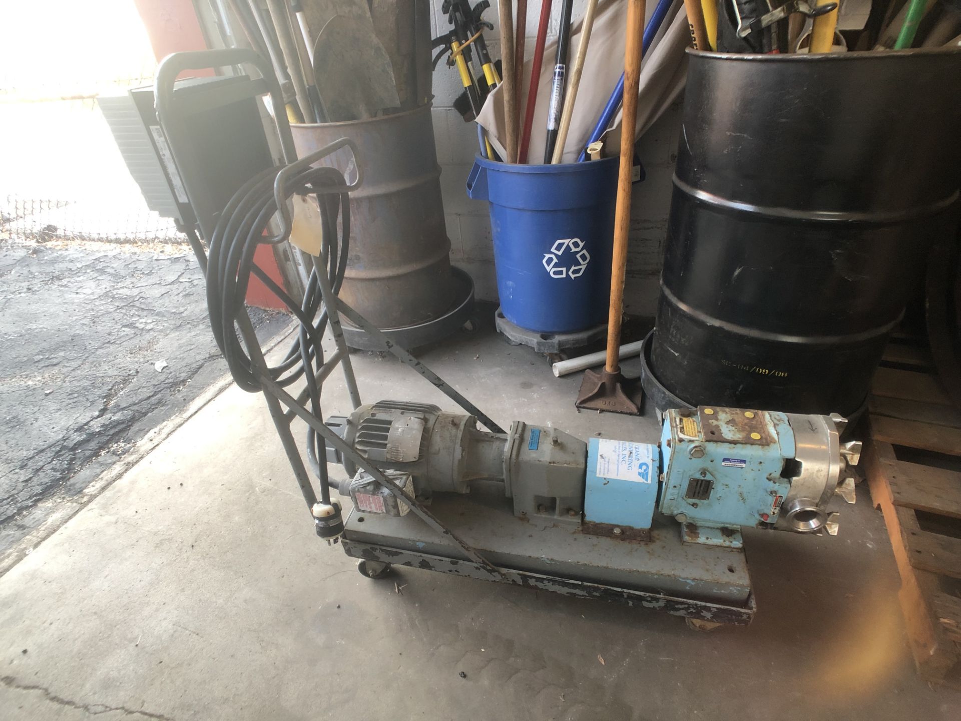 Waukesha Cherry Burrell Positive Displacement Pump, Model 030, S/N 255688, Mounted on Portable Frame - Image 5 of 12