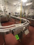 Approx. 20' S/S 4" Product Conveyor, From Steam Tunnel Outfeed (Lot 95) to Infeed of Filler