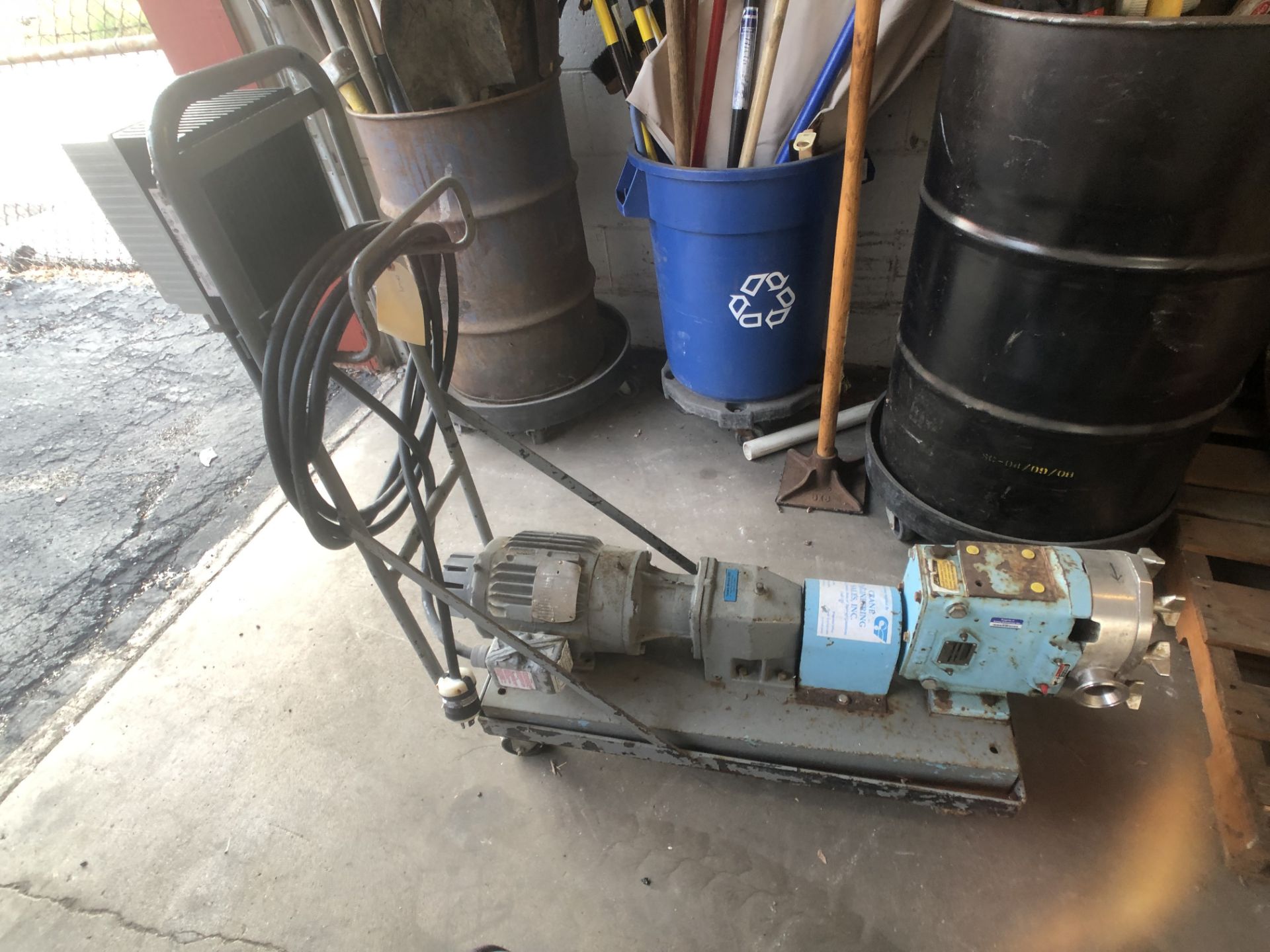 Waukesha Cherry Burrell Positive Displacement Pump, Model 030, S/N 255688, Mounted on Portable Frame - Image 7 of 12