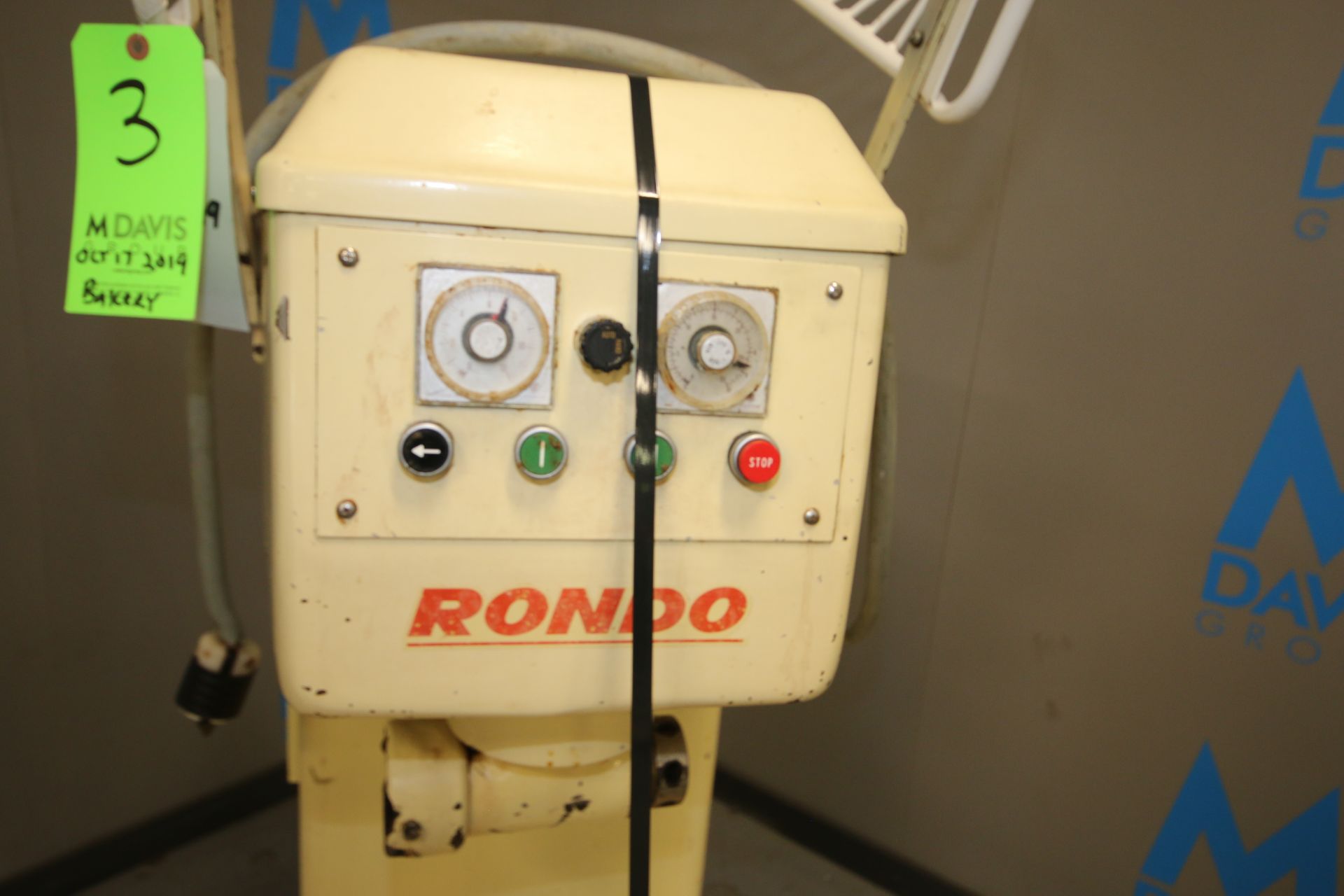 Rondo Dough Mixer, Type SA/SR 180, SN 112 54235 - 1 B, Type ADV 43/8-4S, with Gaurd, 220V (Located - Image 4 of 8