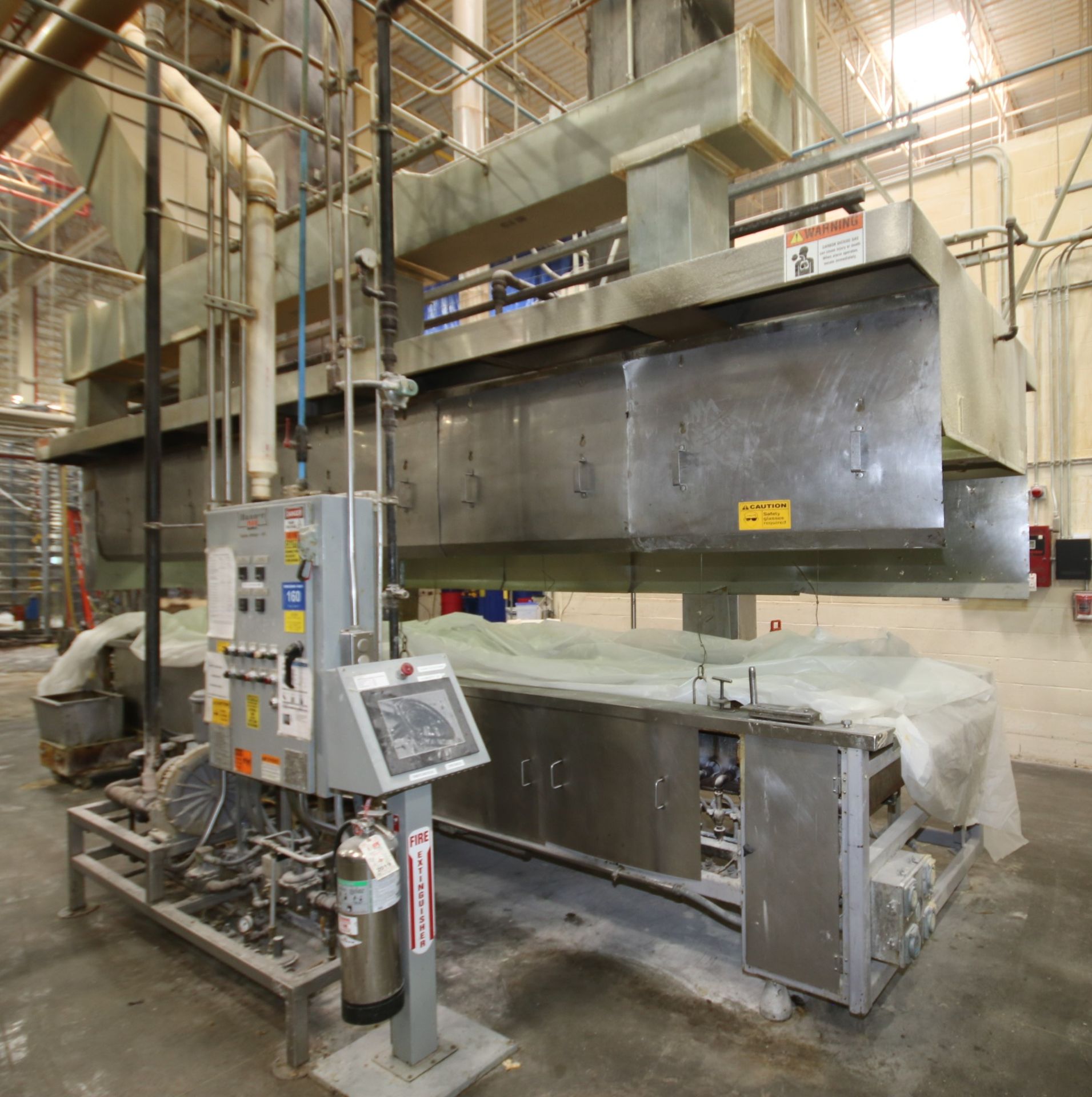 DCA 23 ft L x 65" W x 41" H Natural Gas S/S Donut Fryer, Model, SN BD 1040, Nat. Gas, 300M BTU/Hr,