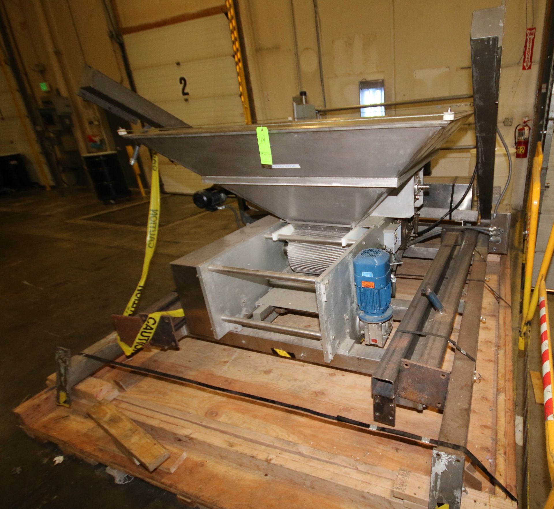 18" S/S Dough Chunker, with 67" W x 67" L x 35" D Hopper, Drive Motors, Operators Deck & Frame, Dim.