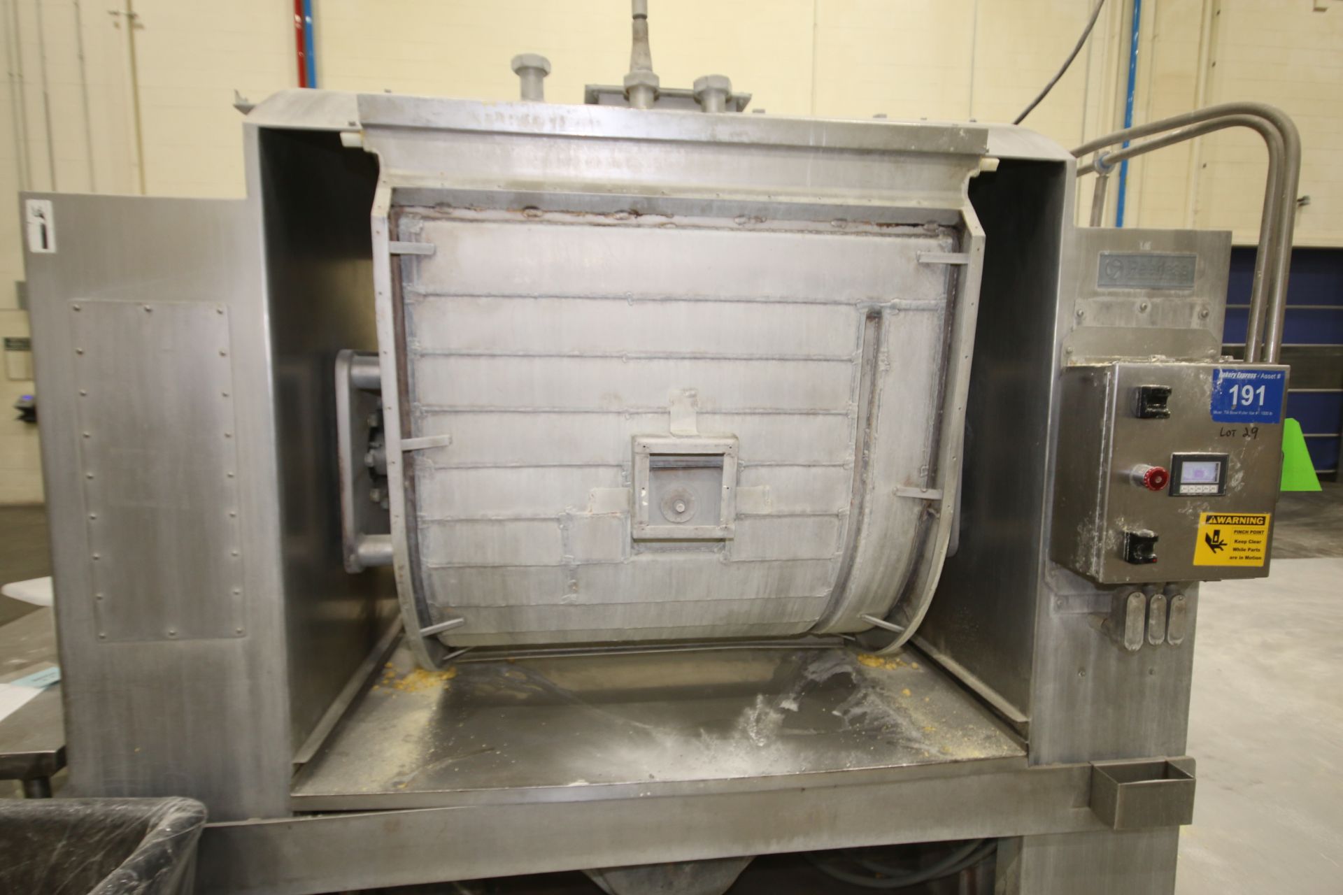 Peerless 1,000 lb. S/S Roller Bar S/S Dough Mixer, Model 555HD, SN 86019, with Touch Pad PLC - Image 3 of 11