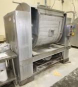 Peerless 1,000 lb. S/S Roller Bar S/S Dough Mixer, Model 555HD, SN 86019, with Touch Pad PLC