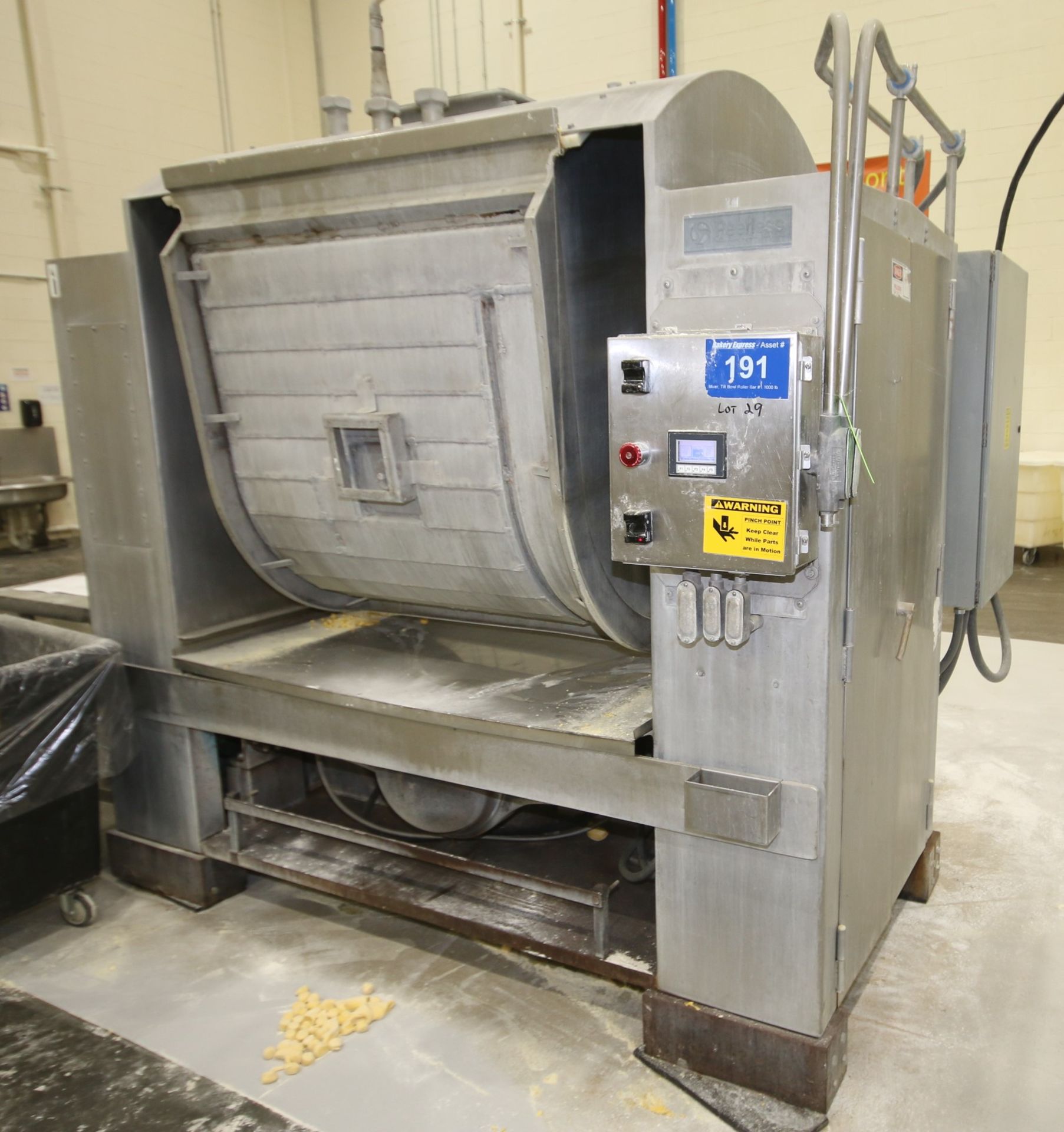 Peerless 1,000 lb. S/S Roller Bar S/S Dough Mixer, Model 555HD, SN 86019, with Touch Pad PLC - Image 2 of 11