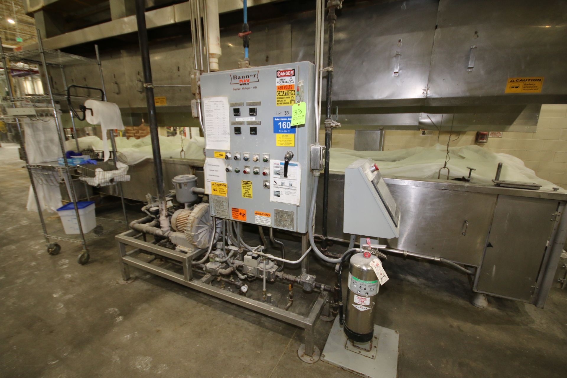 DCA 23 ft L x 65" W x 41" H Natural Gas S/S Donut Fryer, Model, SN BD 1040, Nat. Gas, 300M BTU/Hr, - Image 8 of 11