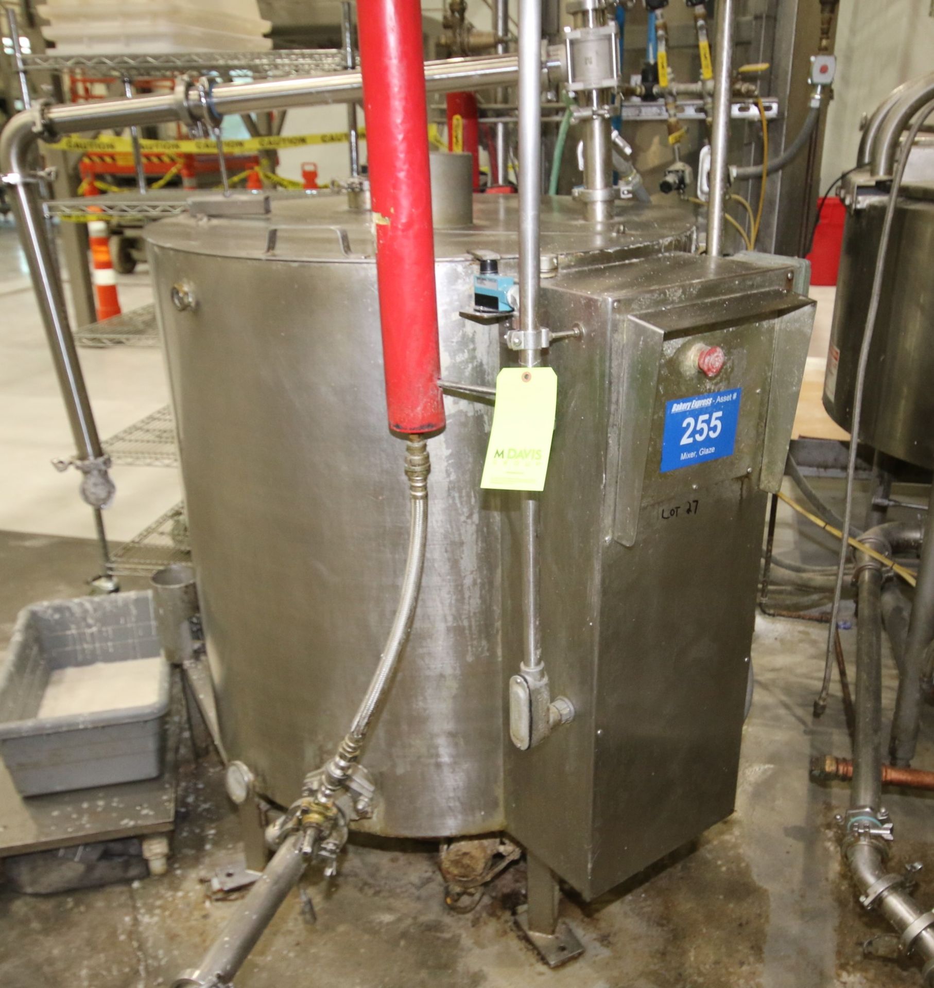 Aprox. 170 Gal. Hinged Lid Jacketed S/S Kettle, 39" H x 36" W, with Scrape Surface Agitator,