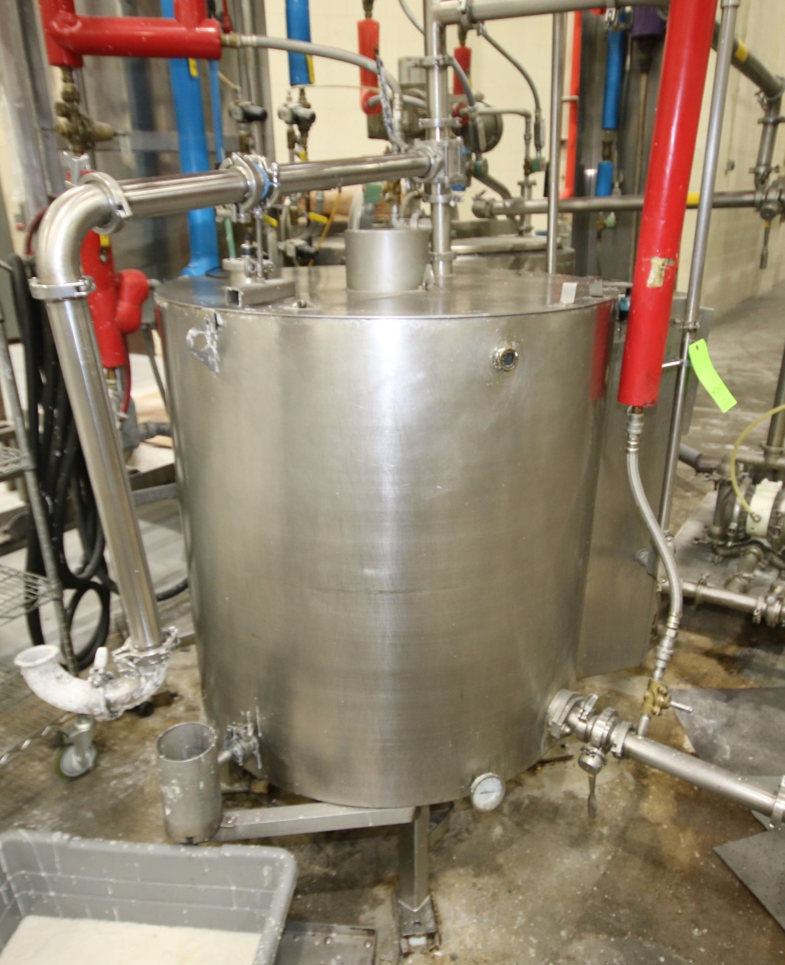 Aprox. 170 Gal. Hinged Lid Jacketed S/S Kettle, 39" H x 36" W, with Scrape Surface Agitator, - Image 3 of 10