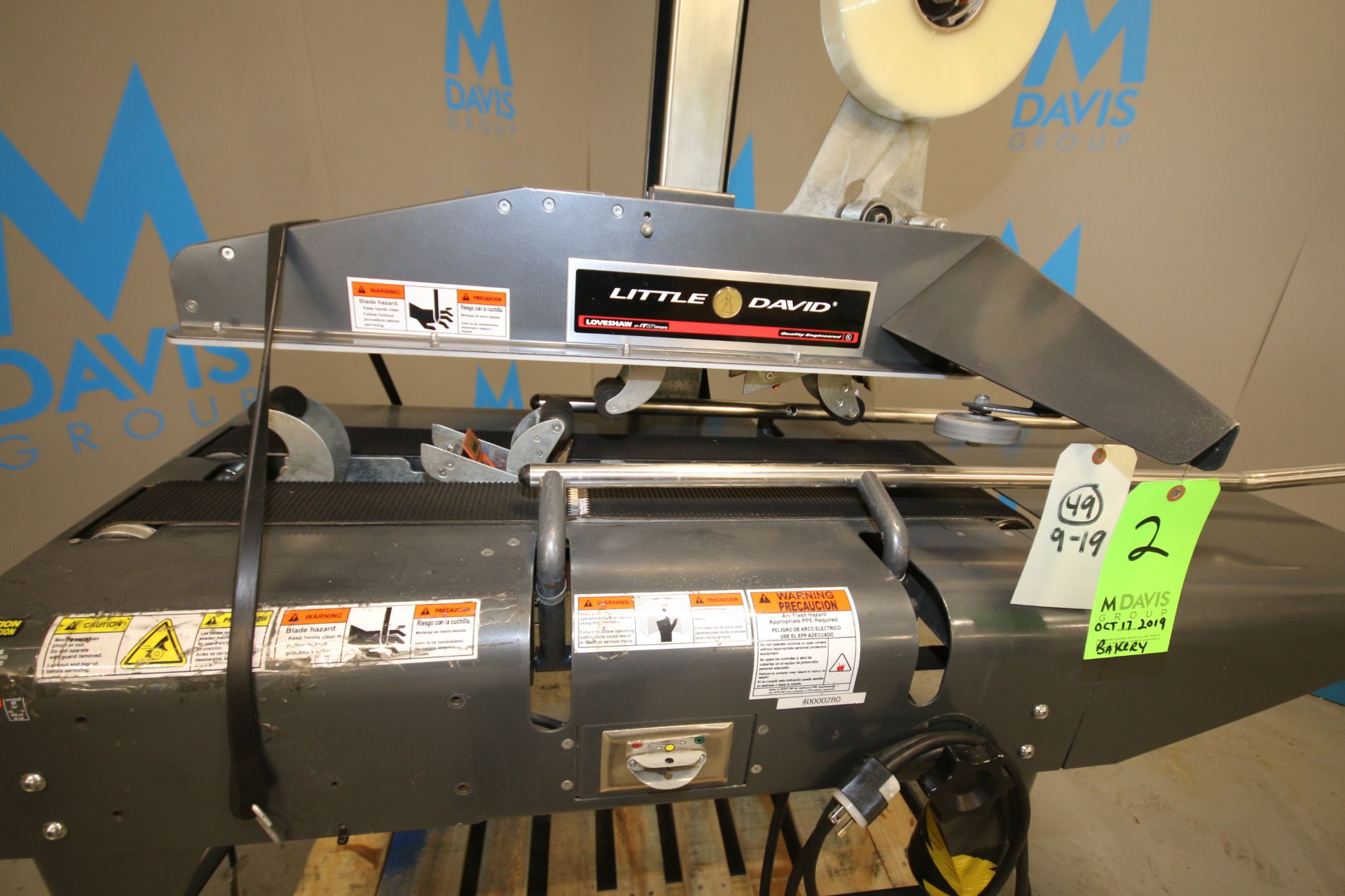 Little David Top & Bottom Adjustable Case Sealer, Model LDU/2, SN 2311968LDUE2/50, 110V, Includes ( - Image 3 of 9