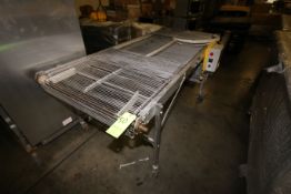 Lot 50 - 92" L x 36" W x 34" H S/S Conveyor System, with S/S Belt & Drive Motor, S/S Legs & On Board