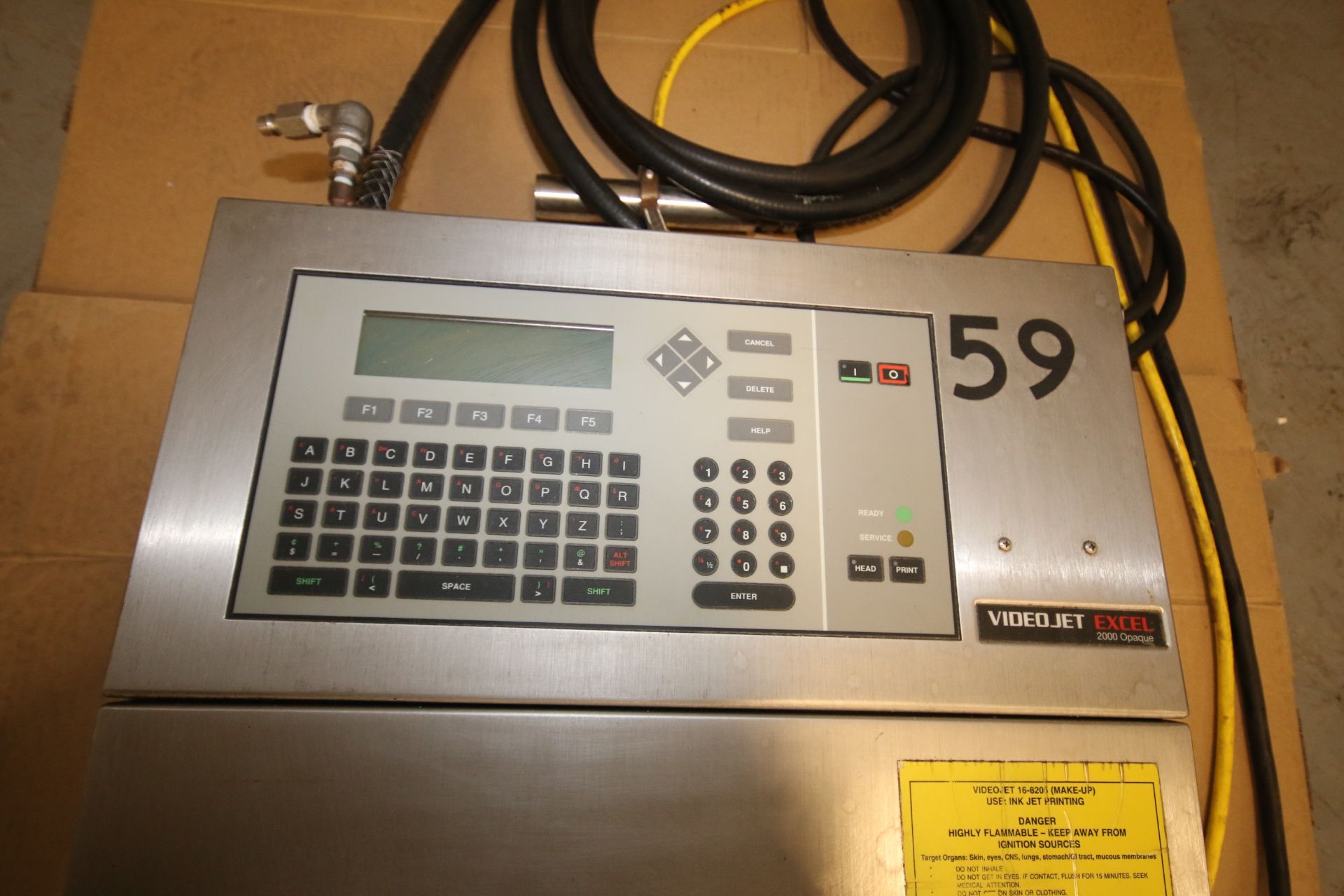 Video Jet Ink Jet Coder, Model Excel 2000 Opaque, SN 020150022WD (Located Pittsburgh, PA) (Load - Image 2 of 4