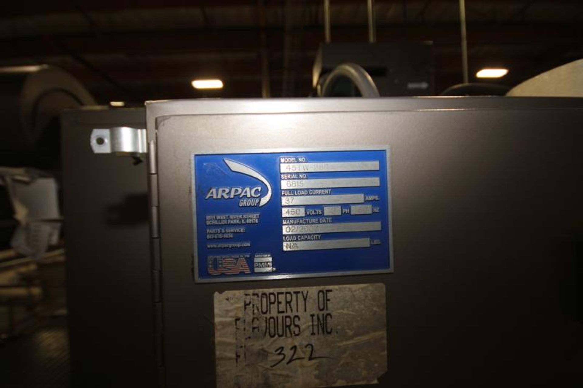 2007 Arpac Shrink Wrapper / Bundler, Model 4STW-288, S/N 6815 (Located Yorba Linda, CA) - Image 2 of 3