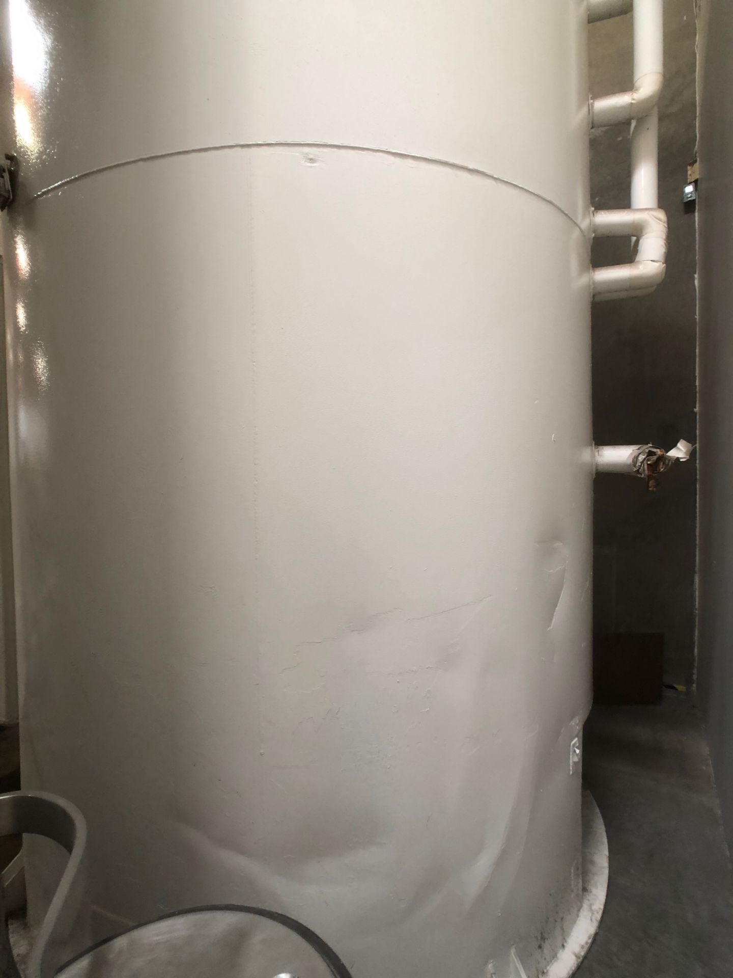 CB Aprox. 3,000 Gal. S/S Jacketed Silo, S/N 87-E-310-1, with Alcove and Pressurized Door, (Painted - Image 6 of 19