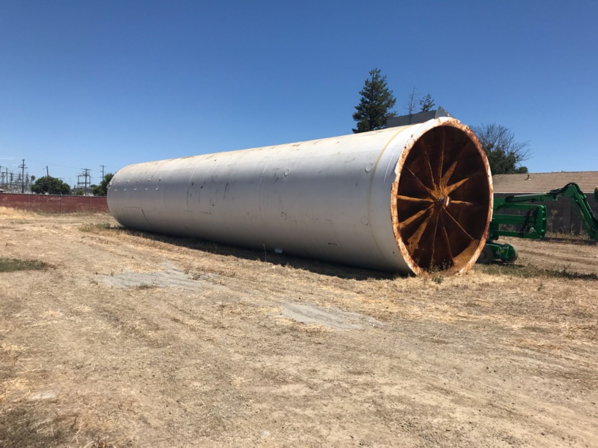 Mueller 50,000 Gallon Jacketed Silo, S/N D-2442-1/-5, Horizontal Agitation (Agitator Removed), Video