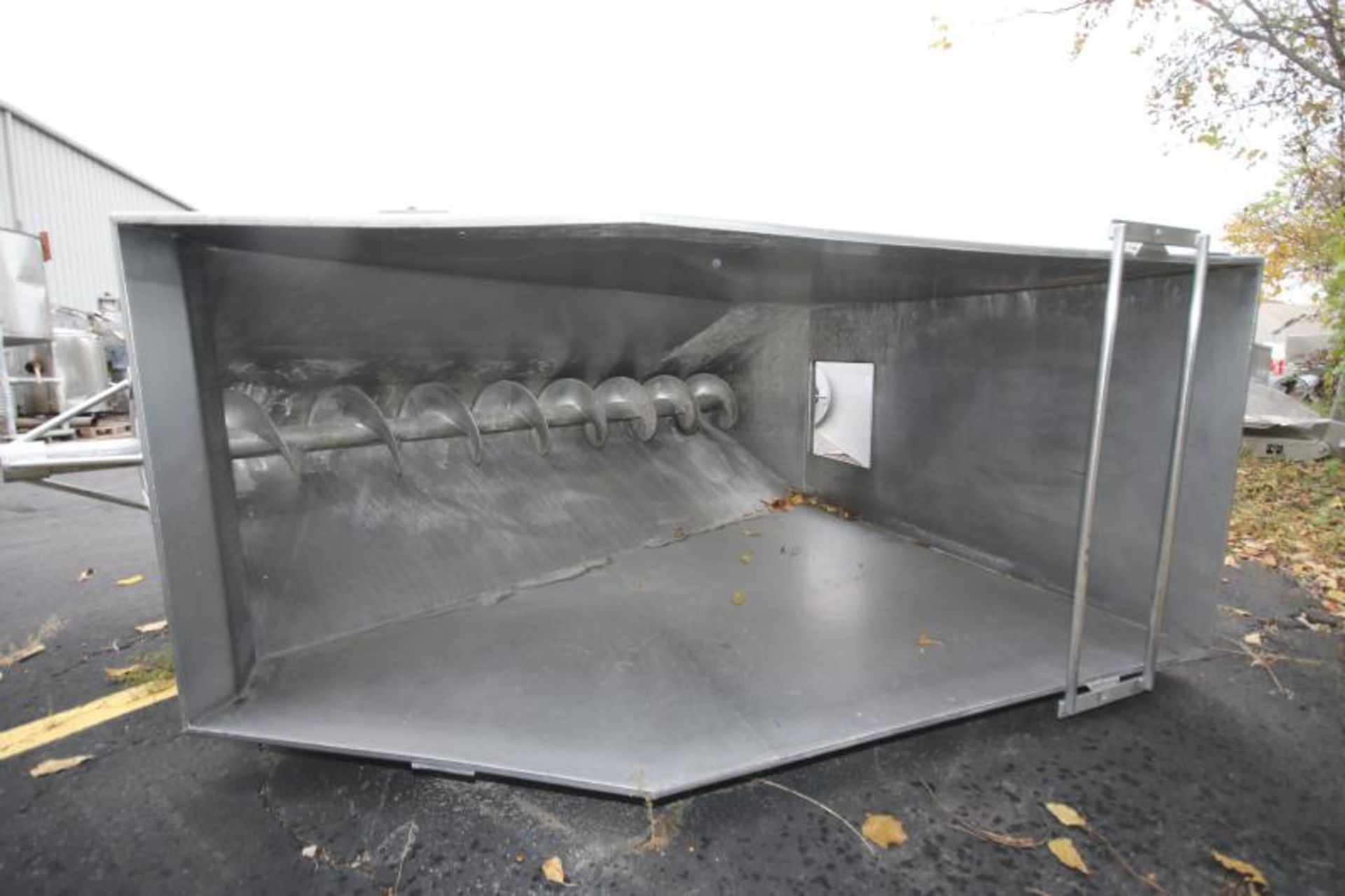 All S/S Auger Bin Conveyor, with Inside Dim. 8 ft L x 36" W x up to 92" Deep, with 11" S/S Bottom - Image 2 of 3