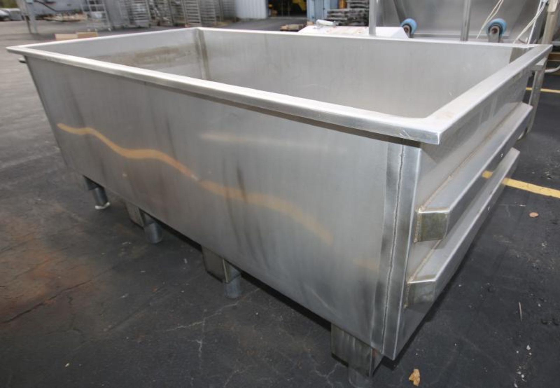 Aprox. 8 ft L x 4 ft W x 30" D S/S Trough, with 4" CT Inlet (Located Pittsburgh, PA) - Image 4 of 4