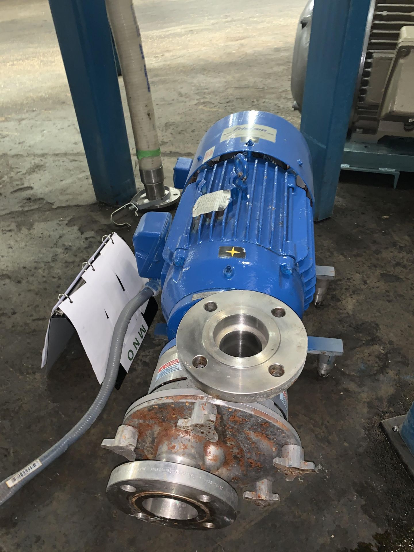 Frisam Stainless Steel Pump with super efficient Baldor 15HP motor rated at two speeds of 1750 and - Bild 7 aus 8
