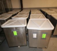 Koch Aprox. 60 Gal. (24" W x 25" L x 30" D), Portable S/S Totes with 2" Clamp Type Side Drains,