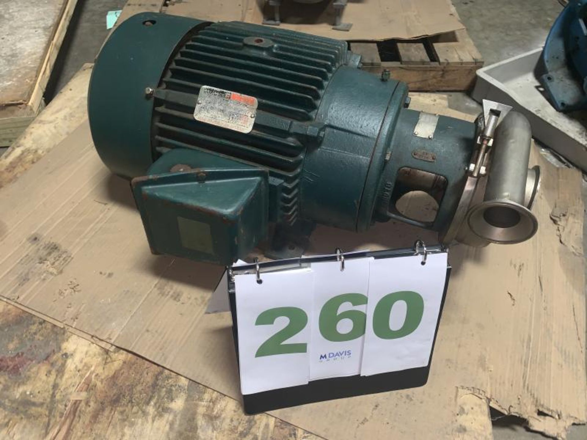 SS Crepaco Pump motor, 25HP Motor, 3515 RPM, 208 230/460V. -- (LOCATED IN IOWA, RIGGING INCLUDED