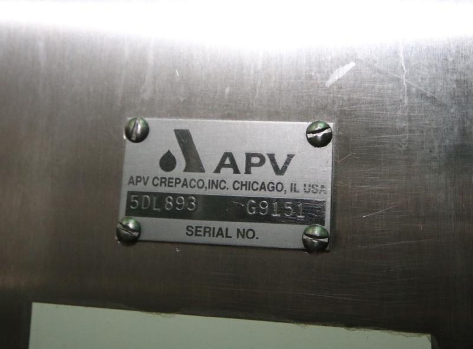 APV 5 - Piston Homogenizer, Model 5DL893, SN G9151, Includes Head Assembly with Parts & Micro - Image 6 of 6