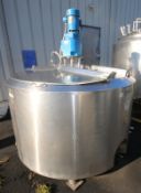 Crepaco Aprox. 500 Gal. Hinged Lid Insulated S/S Tank, SN C8652, with 5 hp / 1725 RPM 230/460V