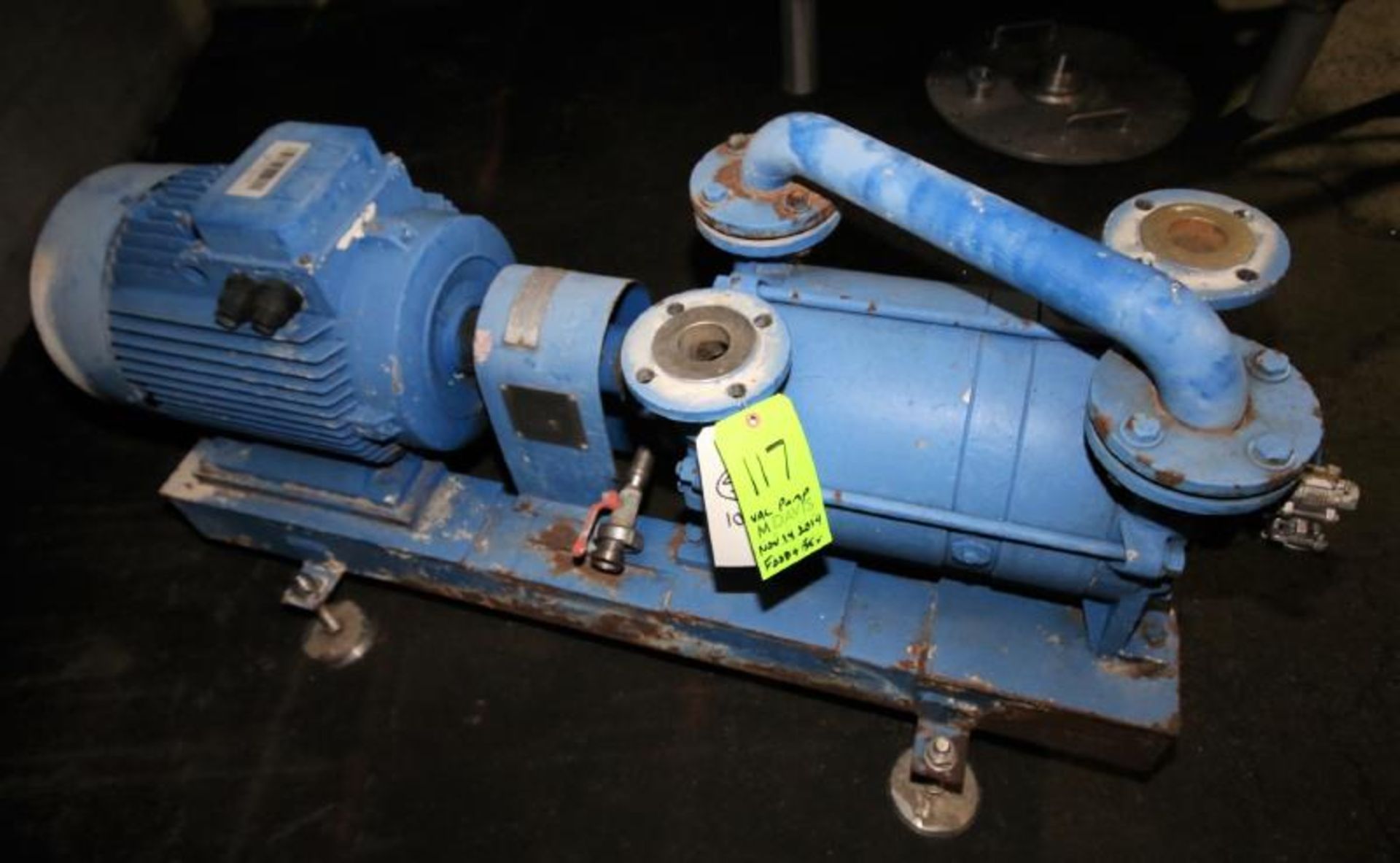 18.5 / 21 KW Vacuum Pump, 1475 / 1775 RPM, Model TRHB 50-420/C/A3, SN 10509, 380 - 430/ 440 - 480