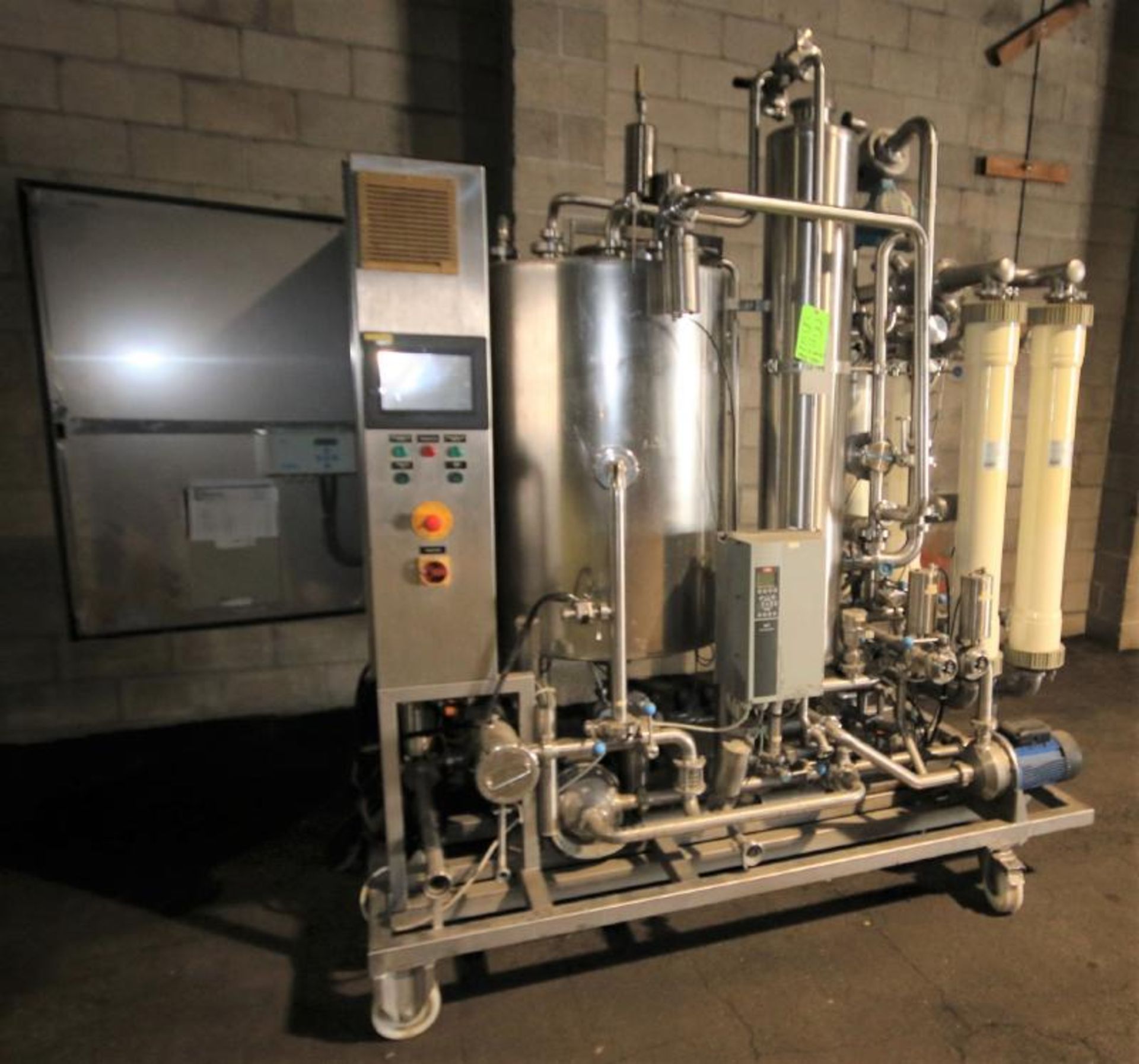 Skid-Mounted S/S CIP System with Aprox. 40" H x 28" W S/S Tank, (3) Centrifugal Pumps, Pall - Bild 2 aus 10