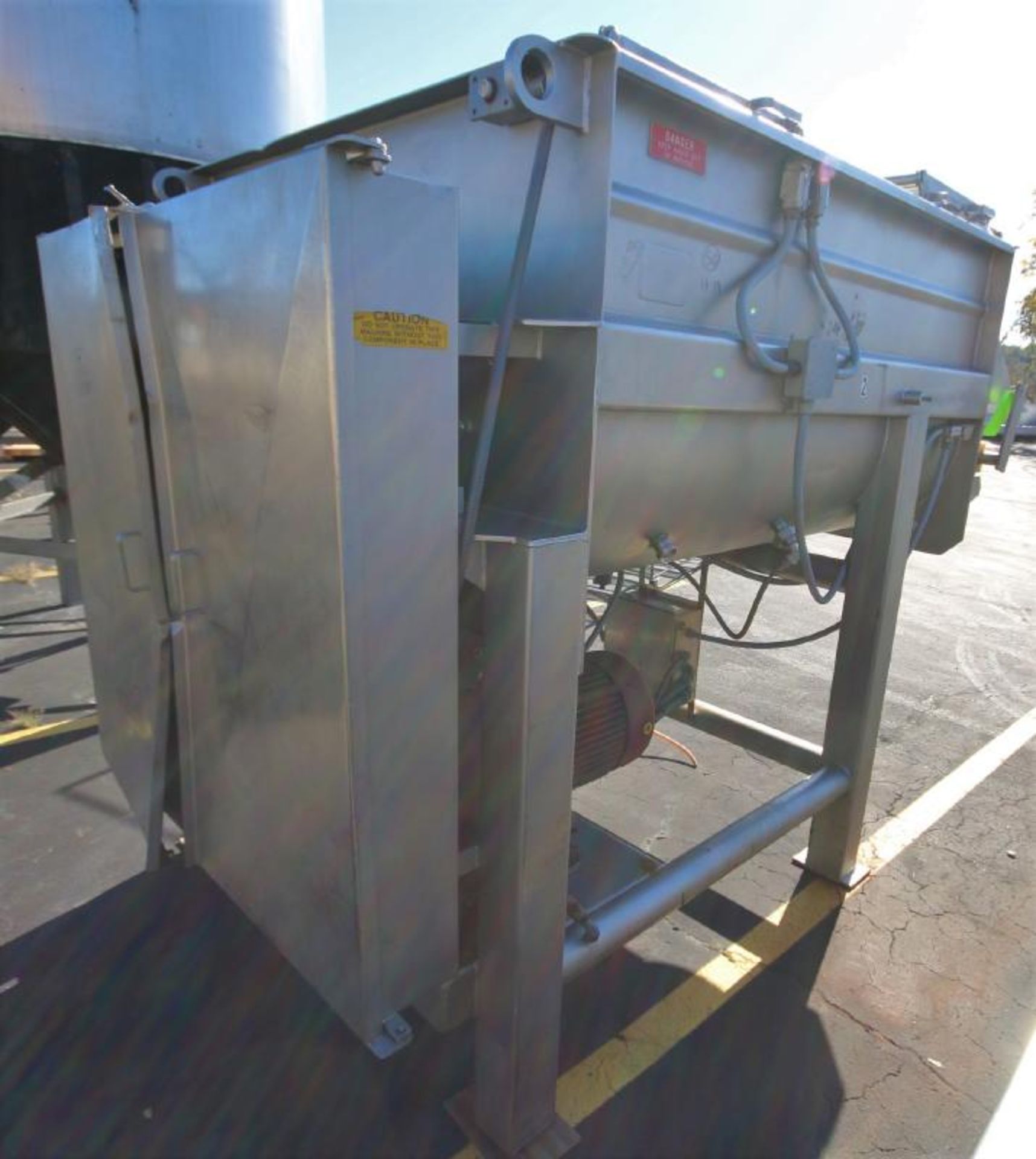 Rietz Bepex Twin Shaft S/S Ribbon Blender, Model RS-28-K5406, S/N RS-780209 with 15 hp/1755 RPM - Image 8 of 10