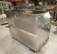 Aprox. 5 ft L x 42" W x 43" D Square Jacketed S/S Chill Tank, with Top Mounted Agitator, (Note: