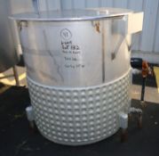 Will Flow Corp 310 Gal. Jacketed S/S Tank, SN 6564-1, Includes Top Lid, 50 psi @ 300 degree