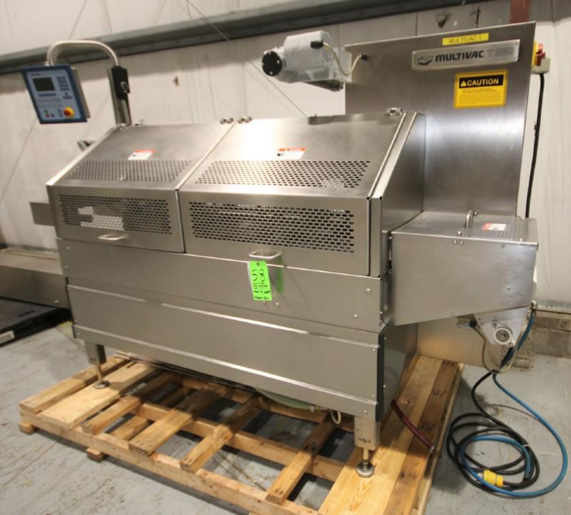 2007 MultiVac S/S Tray Sealer, Model T350, S/N 113105, Set-Up with 3-1/4" W x 5-1/2" L 2-Station - Image 2 of 20