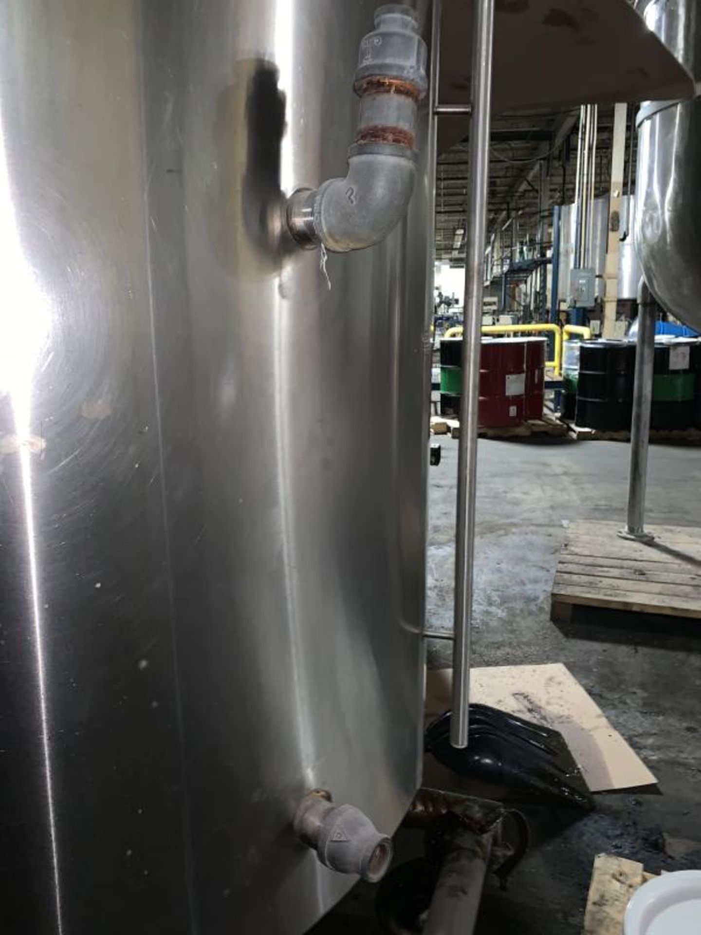 400-Gallon Stainless Steel Jacket Kettle (Two-Zones), Open Top, Dished Bottome, on Four Casters - Image 3 of 8