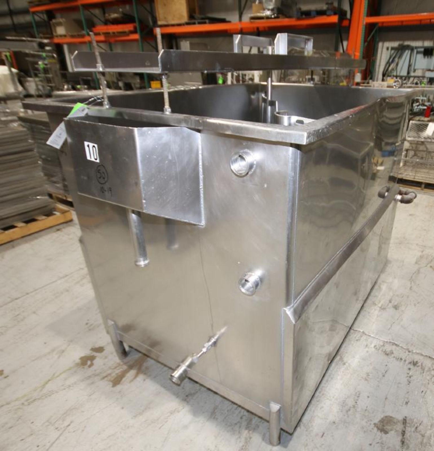 Aprox. 5 ft L x 42" W x 43" D Square Jacketed S/S Chill Tank, with Top Mounted Agitator, (Note: - Image 3 of 3