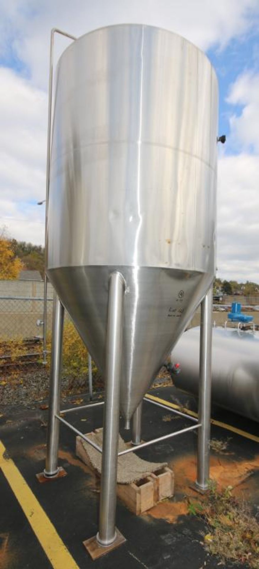 Century 1,157 Gallon Dome Top Cone Bottom Jacketed S/S Fermentation Tank, SN 1062-12, with Side - Image 8 of 11