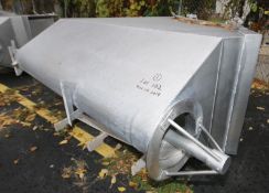 All S/S Auger Bin Conveyor, with Inside Dim. 8 ft L x 36" W x up to 92" Deep, with 11" S/S Bottom