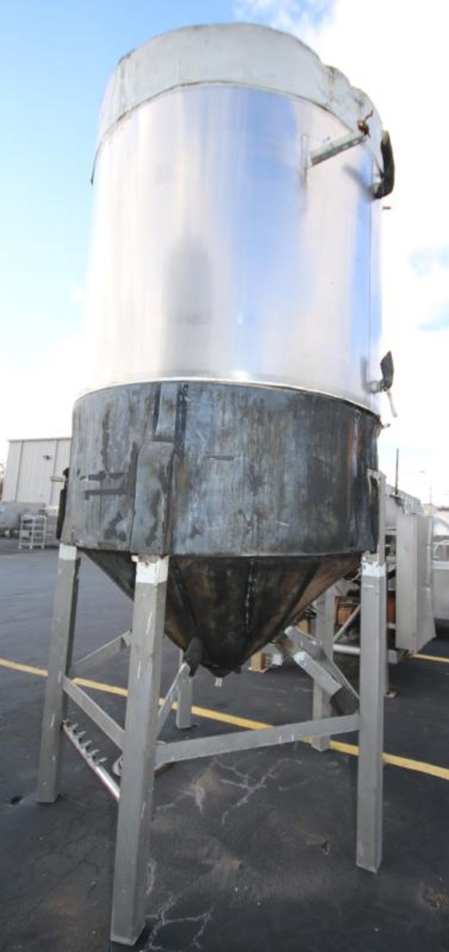 2,000 Gallon Dome Top Cone Bottom Jacketed S/S Fermentation Tank, with Side Mount Man Door, 2" - Image 6 of 9
