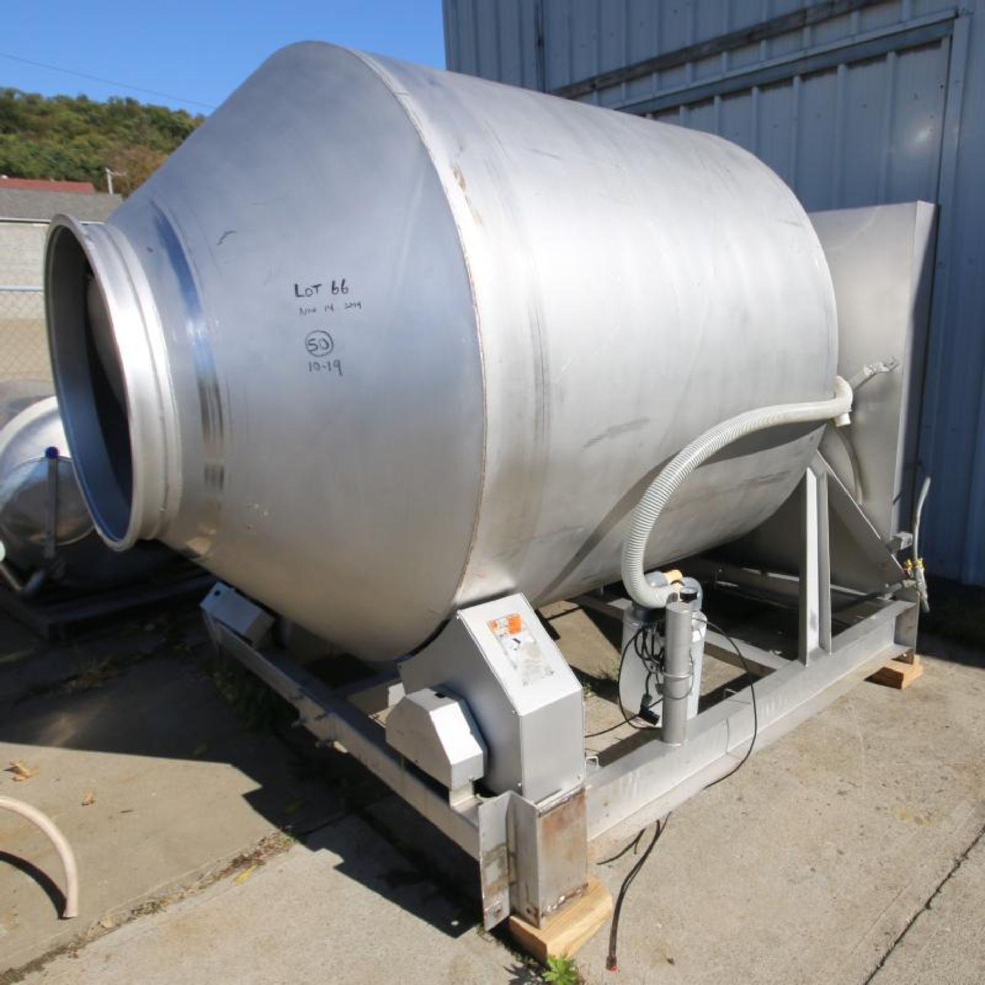 Blentech S/S Vacuum Tumbler, Model VT1-3000-S, S/N 970676 with Aprox. 8 ft. L x 67" W Tunnel - Bild 2 aus 12