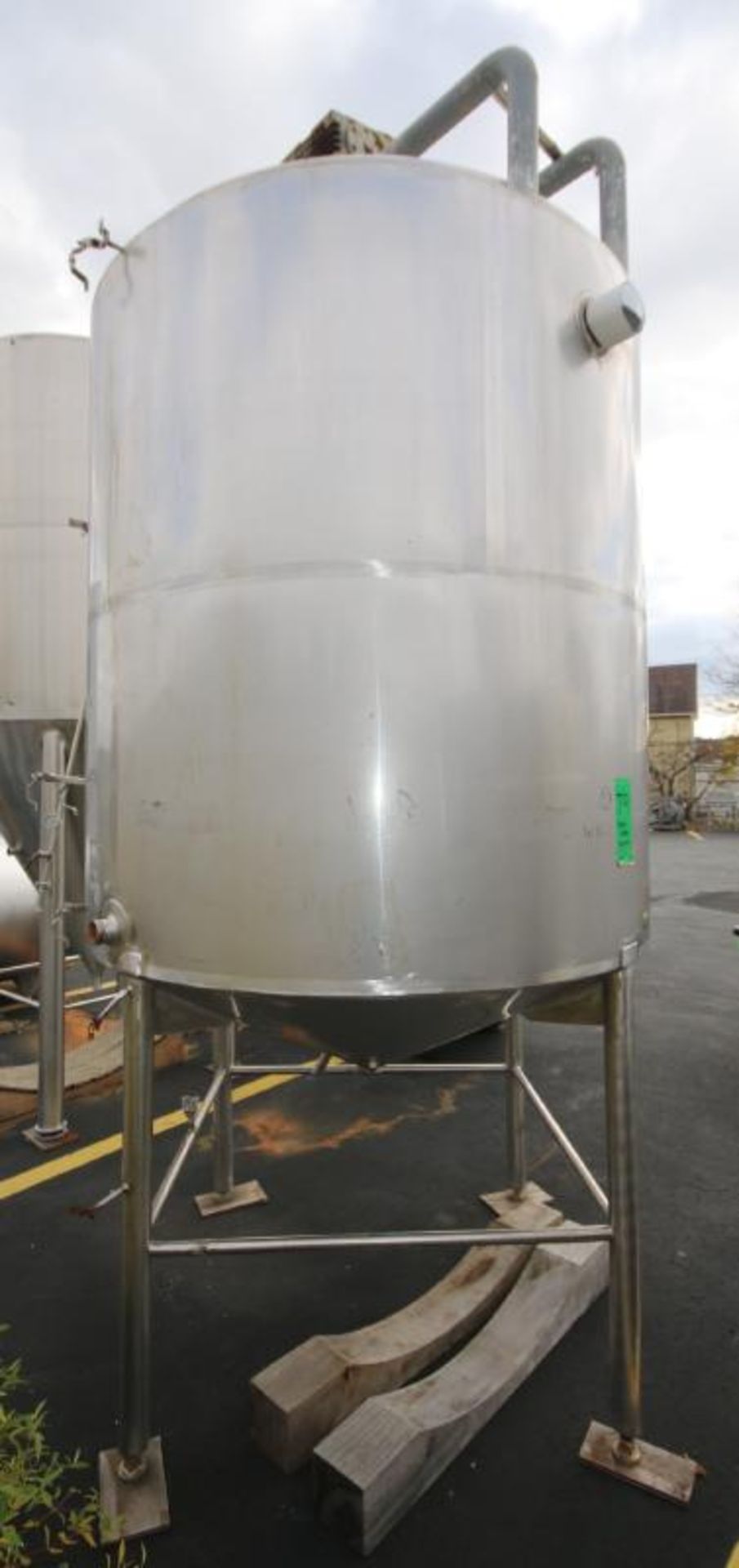 120 - Con 4 - Aprox. 1,000 Gal. Dome Top Cone Bottom S/S Jacketed Tank, with 5/2.5 hp 1740/840 RPM - Image 8 of 10