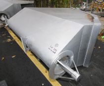 All S/S Auger Bin Conveyor, with Inside Dim. 8 ft L x 36" W x up to 92" Deep, with 11" S/S Bottom